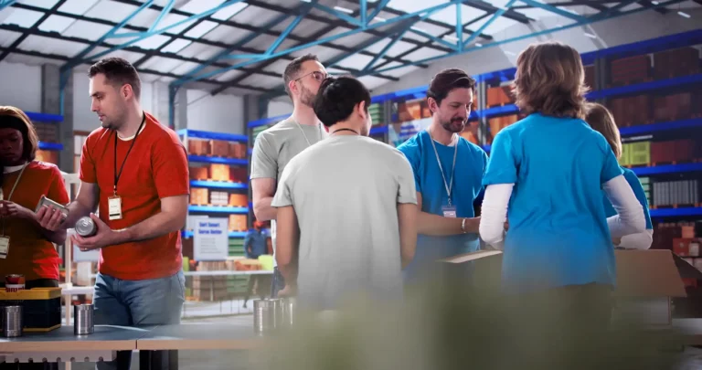 Diverse Group Packing Food Donations 0777 AdobeStock_1266574364